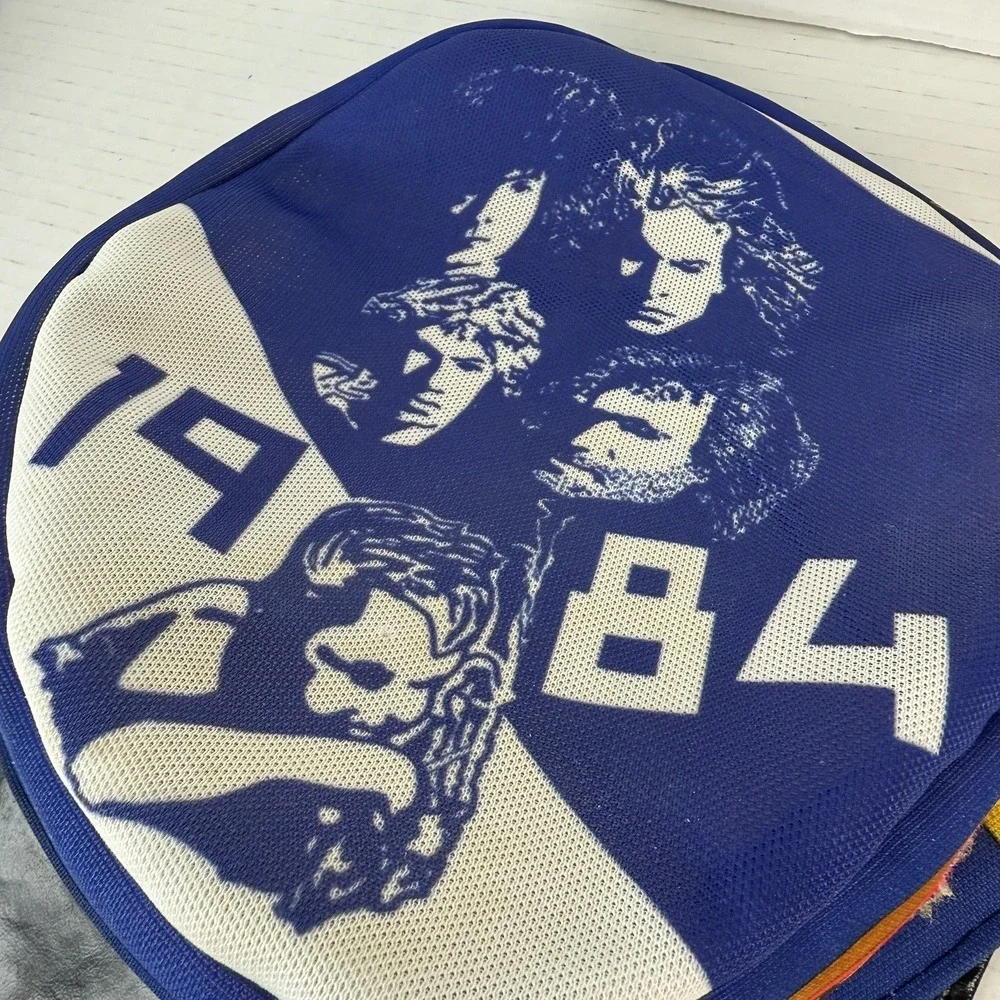 Rare Vintage 1984 Van Halen Tour Painter Hat Cap, Flex Fitted With Band & Cherub